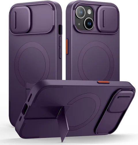 Vista 106 de SURITCH Funda para iPhone Air con cubierta de control de cámara, funda deslizante para cámara y soporte ajustable, compatible con MagSafe, a prueba