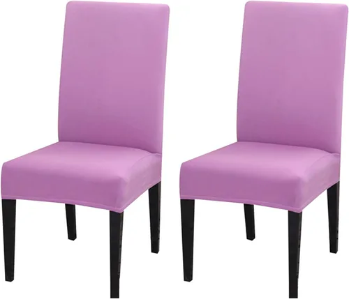 Vista 17 de Dimatic Paquete de 2 fundas elásticas de licra para sillas de comedor, extraíbles y lavables, fundas protectoras para sillas de comedor, cocina