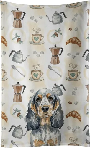Vista 125 de Caroline's Treasures Afghan Hound - Toalla de cocina para barra de café, terciopelo frontal y lazo de algodón, lavable a máquina Sabueso afgano