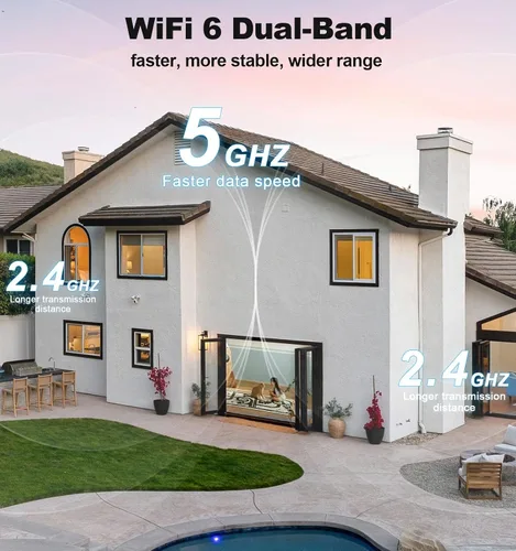 Vista 4 de Gyliziex Cámara de seguridad para interiores, 2 paquetes, 2K 5G WiFi para bebé/mascota/perro/niñera para seguridad del hogar, cámaras de seguridad