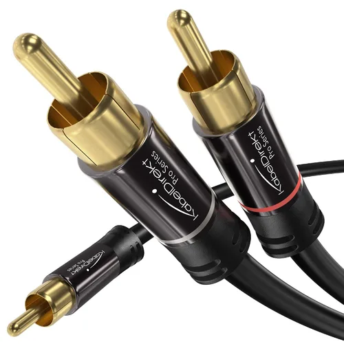 Vista 10 de KabelDirekt – Cable RCA/Phono Y – 1×2 – 25 pies