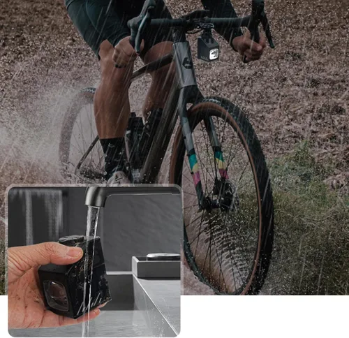 Vista 4 de Extremo brillante ciclo luz frontal cambio remoto agua 1600LM haz noche ciclismo advertencia luz de haz ancho ciclo luz