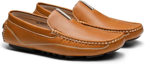 Vista 3 de Bruno Marc - Mocasines de conducción para hombre, mocasines tipo penny con cierre de deslizar