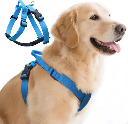 Vista 11 de Galaxy - Arnés reflectante para perro, ajuste ajustable de 4 puntos, hebillas antipellizcos, control de clip trasero y asa de emergencia, forro