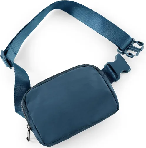 Vista 12 de ODODOS Minicangurera unisex con correa ajustable; pequeña bolsa de la cintura para entrenamiento, correr, viajes y senderismo, DESERT SAGE