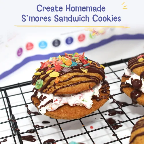 Vista 2 de Duff Goldman - Juego de hornear de bricolaje para niños por Baketivity - Hornea deliciosas galletas sándwich de S'mores con ingredientes previamente