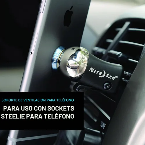 Vista 4 de Nite Ize Steelie - Soporte de ventilación adicional para teléfonos celulares, accesorios de teléfono compatibles con el sistema de montaje magnético