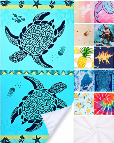 Vista 9 de LIVILAN Toalla de playa grande con diseño de gato gatito, microfibra suave, absorbente, de secado rápido, sin arena, ligera, multiuso para baño