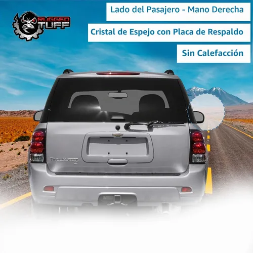 Vista 7 de Espejo lateral del pasajero para Chevy GMC Buick Oldsmobile Isuzu Saab