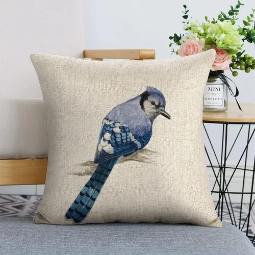 Vista 7 de Golddfinch - Funda de almohada de lino de 18 x 18 pulgadas, funda de cojín decorativa de doble cara para sofá, cama, silla y automóvil