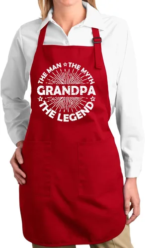 Vista 9 de Wild Bobby Abuelo Hombre Mito Leyenda Regalo Día del Padre Cocina Barbacoa Asado Cocinar Delantal Gráfico con Bolsillos