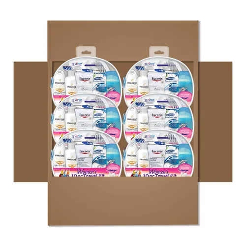 Vista 2 de Convenience Kits - Kit de viaje de lujo para mujer de 10 piezas (paquete de 6), con productos para el cabello Pantene