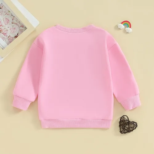 Vista 123 de Sudadera con cuello redondo para el día de San Valentín para bebé, niña, niño, para el día de San Valentín