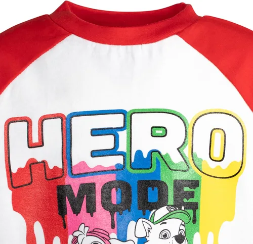 Vista 5 de Paw Patrol Chase Rubble Everest Skye Marshall Raglan - Conjunto de camiseta y pantalones cortos de malla