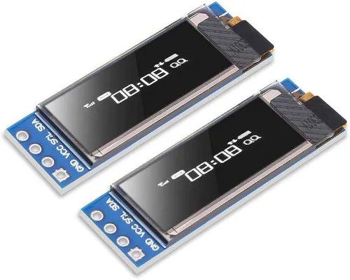 Vista 7 de DORHEA 10 unids 0.91 '' 12832 IIC I2C OLED módulo de pantalla 0.91 pulgadas I2C 128x32 SSD1306 módulo de pantalla LCD azul I2C OLED controlador DC