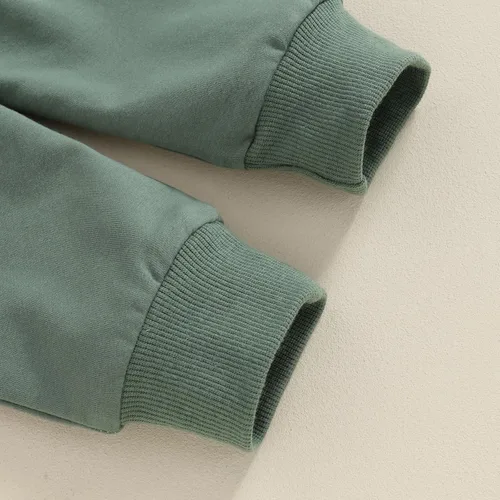 Vista 7 de DNOMAID YZARC Conjunto de ropa de 2 piezas de sudadera con bordado de trébol de la suerte para niños pequeños y niños pequeños