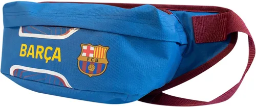 Vista 4 de Hy-Pro Bolsa cruzada con licencia oficial del FC Barcelona Barca, ajustable, 2 bolsillos, para exteriores, deportes, senderismo, viajes
