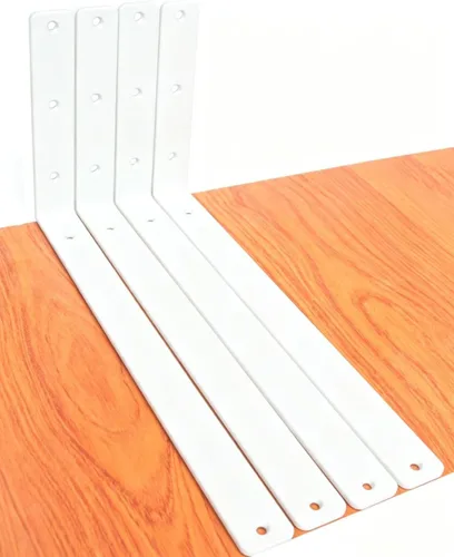 Vista 44 de Paquete de 2 soportes de estante en L de 6 pulgadas de largo x 6 pulgadas de alto x 1.5 pulgadas de ancho, 5 mm de grosor, soportes de estante