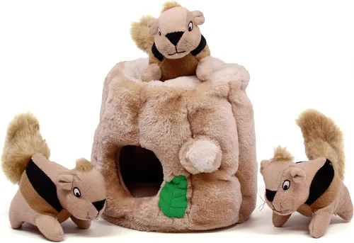 Vista 14 de Outward Hound Hide A Birthday Cake, rompecabezas de peluche con temática de cumpleaños para perros