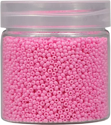 Vista 16 de Bala&Fillic Tamaño casi uniforme Cuentas de semillas redondas de color verde ejército de 2 mm Aproximadamente 10000 piezas/110 gramos en caja