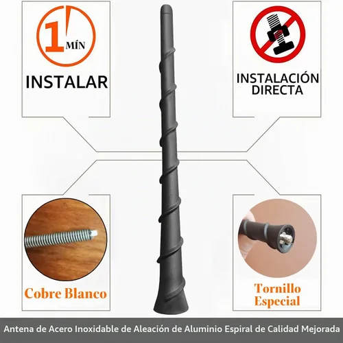 Vista 2 de Reemplazo de antena de goma flexible de 8 pulgadas para Jeep Liberty - Número de pieza 68297936AA