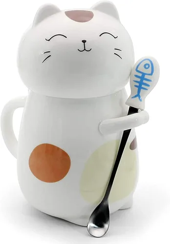 Vista 22 de Taza de café de cerámica formada murciélago creativo, tazas de agua con diseños peculiares, tazas de té de moda (murciélago)