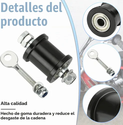 Vista 5 de YOXUFA Tensor de Cadena de Mini Bicicleta con Rodillo de Reemplazo de 1-3/4" para Coleman CC100X CT100U Baja DB30 Doodlebug Motovox MBX10 MBX11