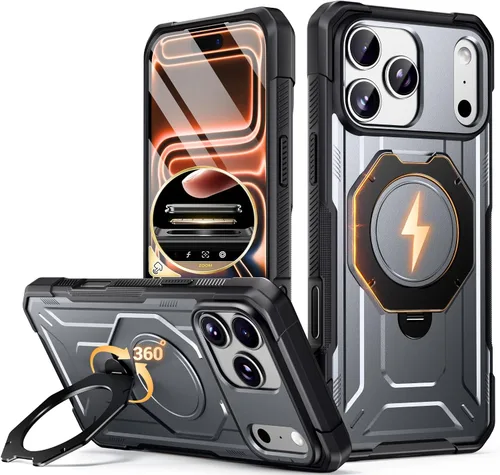 Vista 19 de Funda Poetic Spartan con soporte de anillo para iPhone 17, [Botón de control de cámara][Compatible con Magsafe], funda protectora de cuerpo