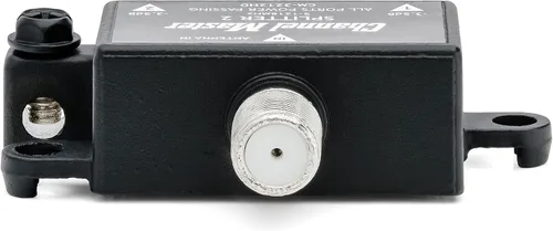 Vista 5 de Channel Master Splitter 2 Divisor de 2 vías distribuye la señal de antena digital HDTV a 2 televisores, una entrada y dos salidas, paso