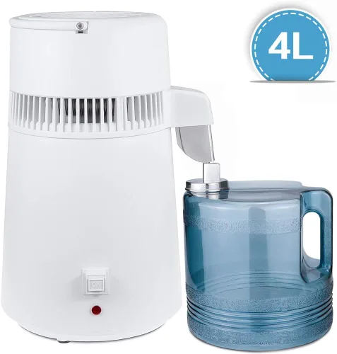 Vista 2 de Máquina pura del destilador del agua 4L, purificador casero del agua de 750W 304 del destilador del agua del acero inoxidable purificador del agua