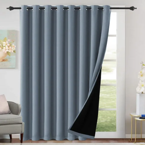 Vista 10 de H.VERSAILTEX Cortinas 100% de opacidad con aislamiento térmico, cortinas opacas completas para sala de estar, cortinas de ventana de eficiencia