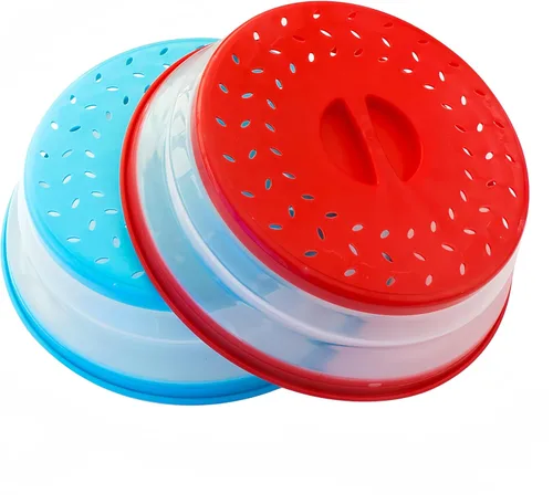 Vista 8 de Paquete de 3 fundas plegables para microondas, protector de salpicaduras, tapa de microondas ventilada para alimentos, sin BPA, TPR, apto