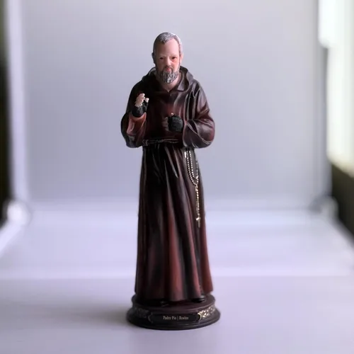 Vista 3 de Moicla Collection - Estatua del padre Pio, resina finamente detallada, figura de 12 pulgadas de alto