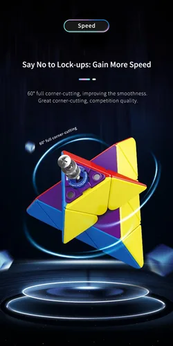 Vista 6 de Bukefuno MoYu RS Maglev Pirámide 3x3 Velocidad Rompecabezas MFJS moyu Maglev Pyraminx M Cubo 2022 sin pegatinas Pirámide Rs Maglev