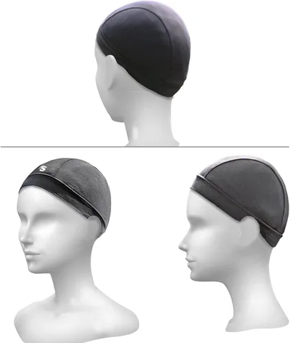 Vista 6 de Seektop 2 Pack Skull Cap Helmet Liner for Men, Cycling Running Sweat Wicking Skullcap Beanie, Fits Under Helmets