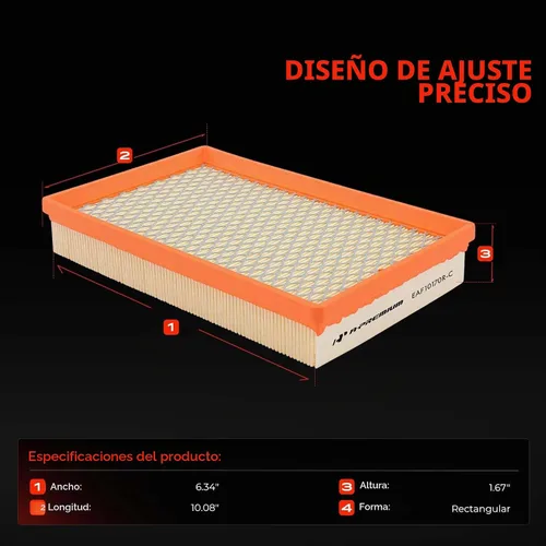 Vista 2 de A-Premium Filtro de aire del motor compatible con el modelo Chrysler