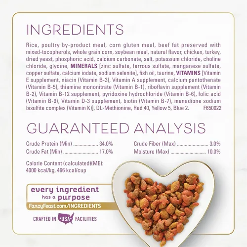 Vista 7 de Fancy Feast Purina with Savory - Alimento seco para gatos con pollo y pavo, 16 onzas