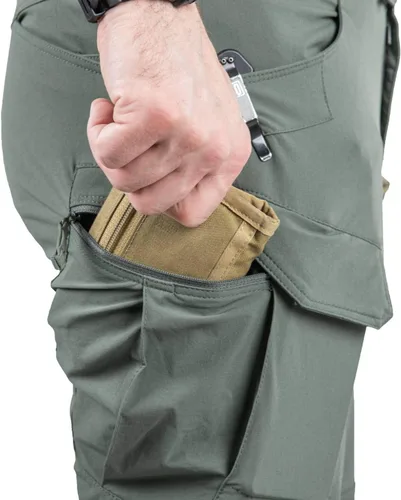 Vista 5 de Helikon-Tex OTP Pantalones Tácticos para Exteriores - Senderismo, Aplicación de la Ley, Pantalones de Trabajo Adaptive VersaStretch Verde