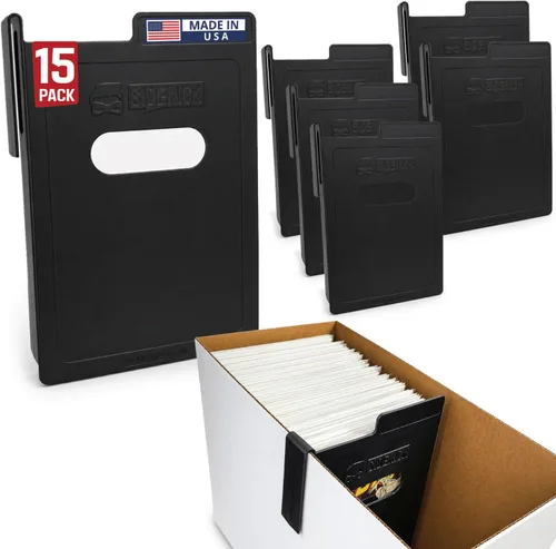 Vista 12 de SIDEKICK Divisor de caja de cómics (individual) caja corta/larga, el divisor de almacenamiento de cómics se mantiene en su lugar para proteger lo