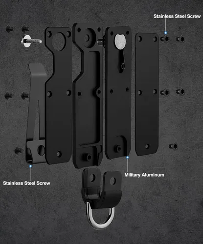 Vista 3 de TUXON Key Organizer For Men - Compact Metallic Key Holder Minimalist Innovative Keyholder Smart Keychain Secures 1-5 Keys
