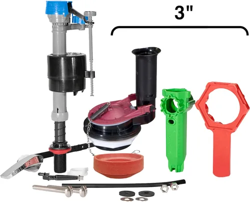 Vista 5 de Fluidmaster K-400H-038-T4 PerforMAX Kit de reparación de inodoro de 3 pulgadas, sin tamaño, multi