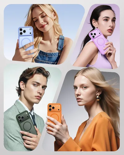 Vista 77 de TOCOL Funda para iPhone 11, compatible con Magsafe, protección completa de cámara, imanes integrados, protección contra caídas, funda translúcida