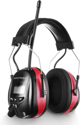 Vista 8 de Protección auditiva con Bluetooth, auriculares inalámbricos con cancelación de ruido 30 dB SNR, sin función de radio, orejeras de batería Batería