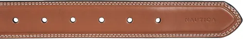 Vista 6 de Nautica Men's Dress Leather Belt for Suits and Pants Classic Business Fashion Adjustable Metal Buckle