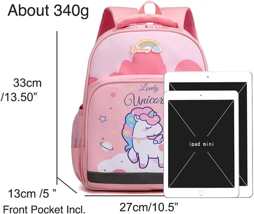Vista 2 de LESNIC Mochila A8 para niños, Rosado, Mochilas para niños