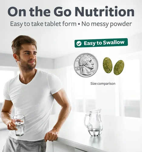 Vista 4 de Suplemento orgánico USDA Super Greens – Suplemento orgánico de frutas y verduras para adultos con 28 complejos de superalimentos con raíces