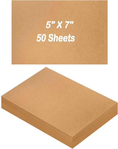 Vista 9 de 50 hojas de cartulina kraft marrón de 4 x 6 pulgadas de papel grueso, cartulina lisa de gramaje pesado para impresora para invitaciones, álbumes