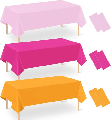 Vista 11 de Paquete de 12 manteles de plástico para baby shower de vaquero para mesas rectangulares, funda de mesa desechable con estampado de vaca, mantel