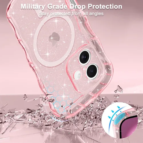 Vista 267 de Pepmune Funda magnética para iPhone 17 Pro Max, color rosa