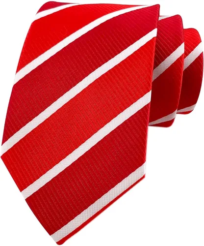 Vista 14 de Secdtie Corbata clásica de seda tejida jacquard a rayas para hombre